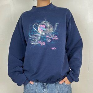 Vintage Tea Cup Northern Reflections Crewneck